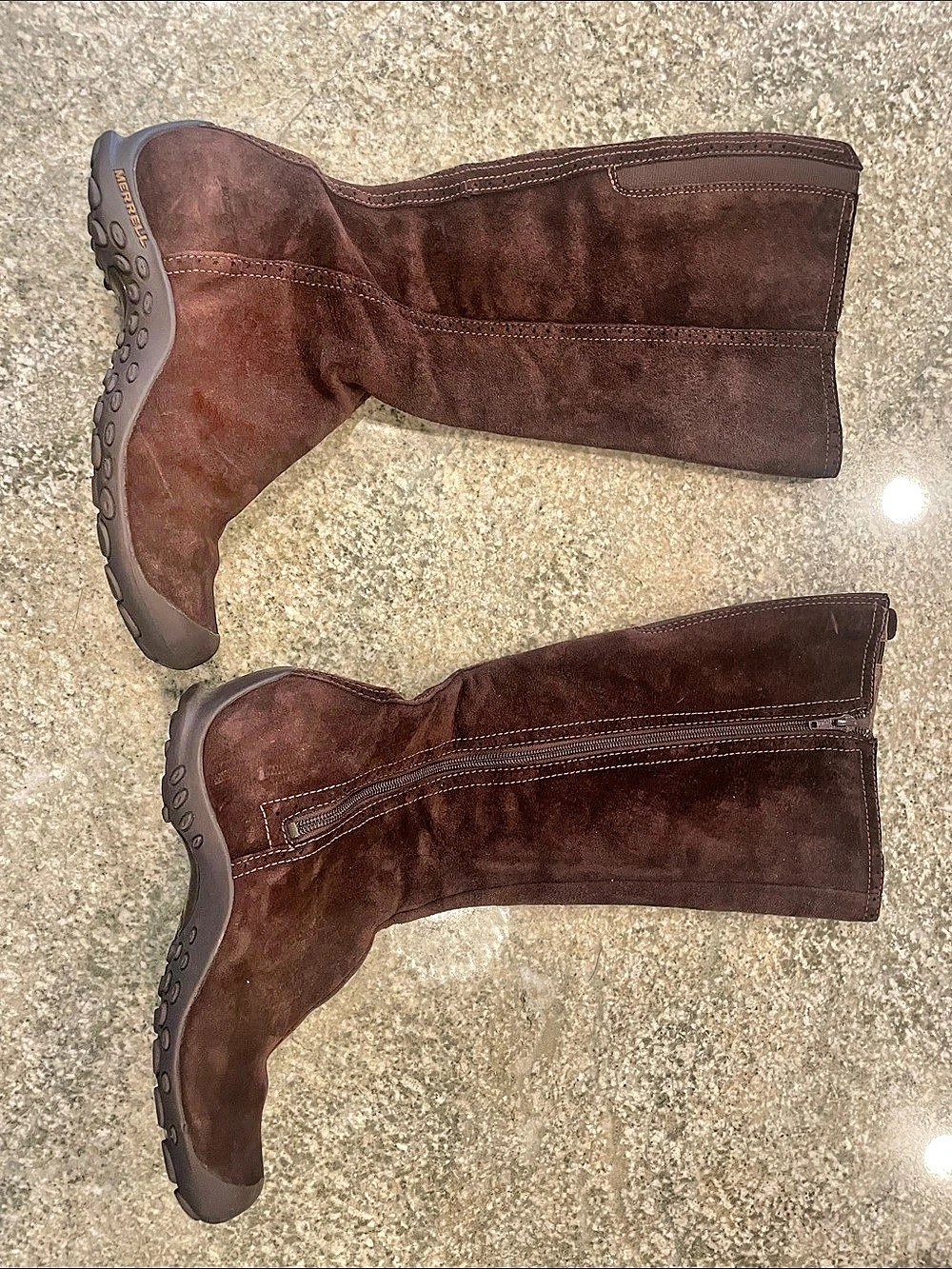 Merrell Plaza Peak Tall Suede Boots Brown US 9.5